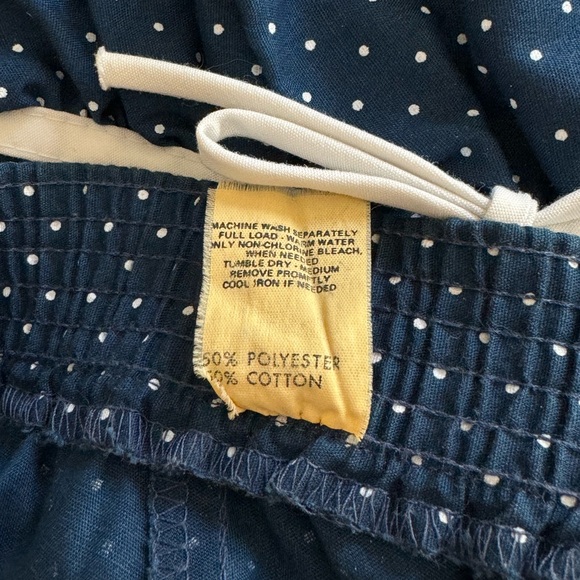 Vintage Partners Please Ruffled Square Dance Navy Blue Polka Dot Skirt Size S - Picture 9 of 14